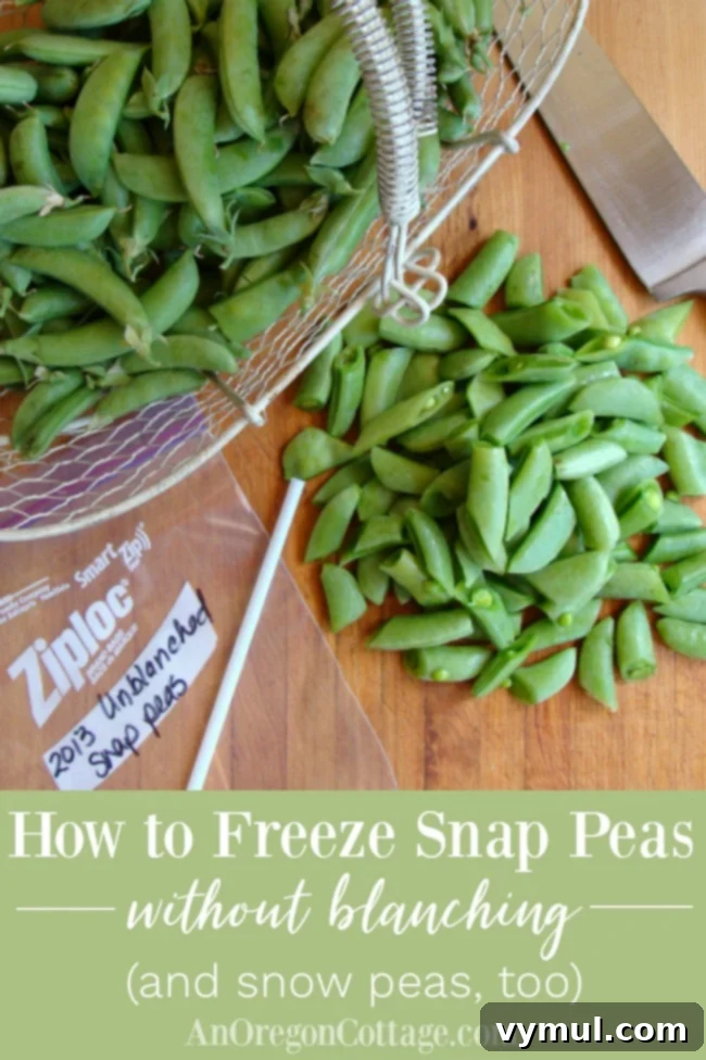 How to Freeze snow peas without blanching