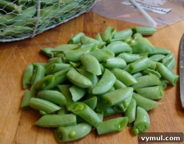 Freezing chopped snap peas|An Oregon Cottage