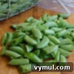 chopped snap peas