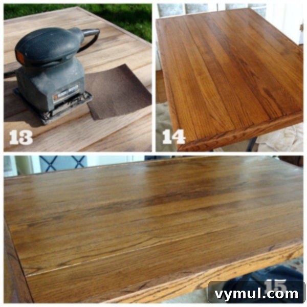 Ikea Trestle Desk: Upcycling Old Flooring for a Stylish Workspace 7 Finishing Salvaged Floor Desk Top