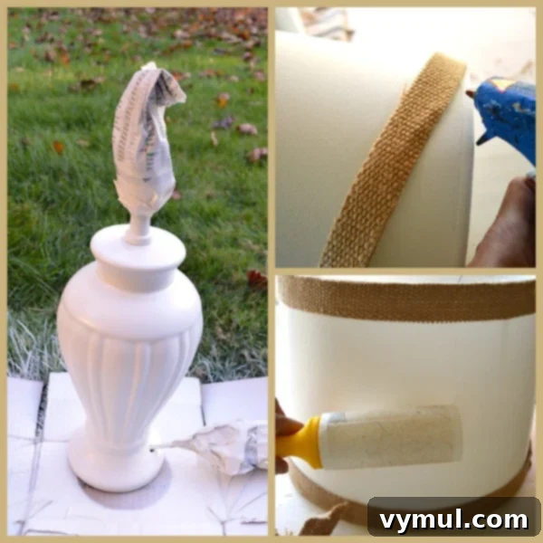 Design Journey: Lamp Glow, Plush Pillows, Cabinet Curations 2 Thrifted Lamp Makeover | An Oregon Cottage