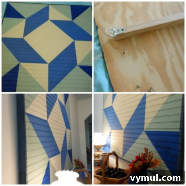 Finishing barn quilt
