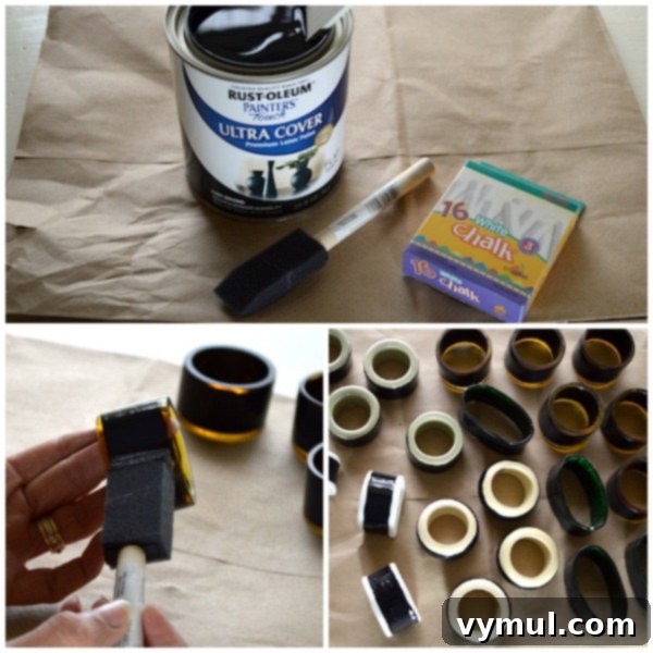 DIY Chalkboard Napkin Rings from Thrifted Treasures 6 Making Chalkboard Napkin Rings from Thrift Store Finds An Oregon Cottage