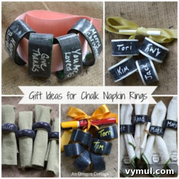 DIY Chalkboard Napkin Rings from Thrifted Treasures 9 Chalkboard Napkin Rings from Thrift Store Finds Make a Great Gift! An Oregon Cottage