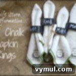 DIY Chalkboard Napkin Rings from Thrifted Treasures 10 DIY Chalk Napkin Rings from Thrift Store Finds Make a Great Gift! An Oregon Cottage