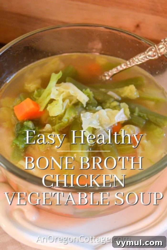 Revitalizing Chicken Vegetable Bone Broth Soup 2 easy chicken bone broth vegetable soup in a glass bowl