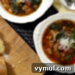 Effortless Sausage, Bean, Spinach, and Tomato Soup (Slow Cooker or Instant Pot) 6 slow cooker sausage bean soup with spinach and tomatoes